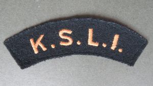 British Army Post WW2 The King's Shropshire Light Infantry Shoulder Title