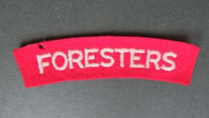 British Army Late WW2 Sherwood Foresters (Nottinghamshire and Derbyshire Regiment) Shoulder Title