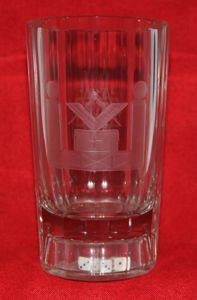 A Superb Crimean War and US Civil War Period Crystal Masonic Gaming Tumbler