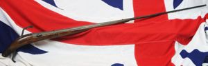 A Very, Very Rare Ching {Qing} Dynasty Imperial Chinese Military Matchlock Musket Around 1750. The Long Octagonal Barrel Bears an Imperial Seal Stamp Beneath the Breech. Chinese Matchlocks Are Incredibly Rare To Find Especially in Europe