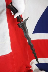 A Scarce Large Antique Bali & Lombok Loncengan Hilt High Born Warriors Kris or Keris. With A Spectacular, Serpentine, 15 Luk {Curves} Blade