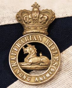 A Victorian Kaffrarian Rifles Badge, of South Africa, Motto 'Nunc animus'