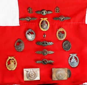 A 'Kriegsabzeichen für Hilfskreuzer' (Auxiliary Cruiser War Badge From One Of Ian Fleming's Naval Intelligence Section's So Called 'Red Indians' 30 Commando Special Engineering Unit