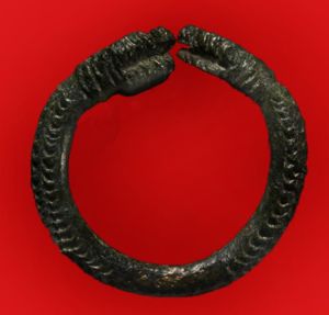 A Stunning, Original, Ancient Roman-Egyptian Ist Cent BC Ancient Bronze 'Twin Headed' Cobra 'Ureas Ring' of the Sacred Serpent Goddess Wadjet, Late Egyptian Ptolomeic Period & the Roman Pharoahs Era. Worn In The Time of Anthony And Cleopatra
