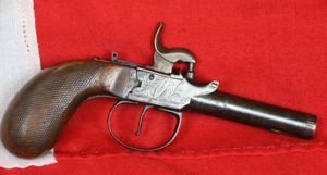 A Charming Napoleonic Wars Period, Circa 1812 Officer's Pocket Boxlock Pistol By William Hole of No 79 Quay, Bristol. Nicely Engraved Steel Mounts, And An Excellent, Tight and Crisp Action