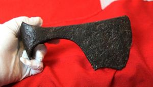 A Superb, Heavy Grade, Original Viking 'Bearded' Battle Axe, Around 1000 Years Old. Almost Every Viking Warrior Used the Axe or Spear As Their Main & Primary Combat Weapon. Swords Were the Prerogative of Kings and Earls {Jarls}
