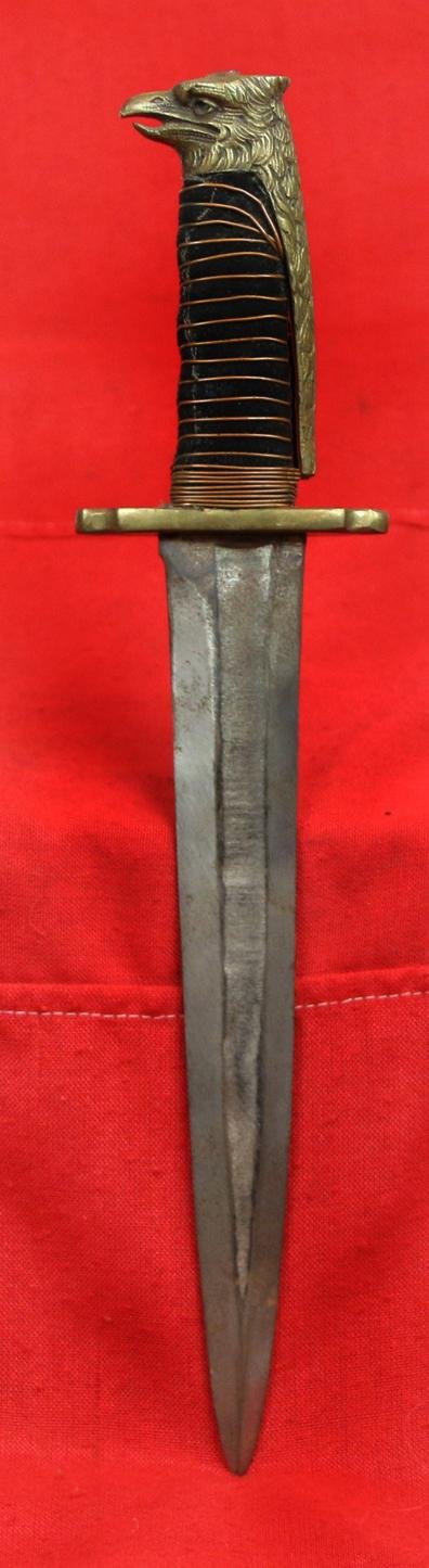 A Rare 1930's & WW2 Italian Facist Youth Movement Dagger. Eagle Head Pommel. The Italian Version of The Hitler Youth Dagger