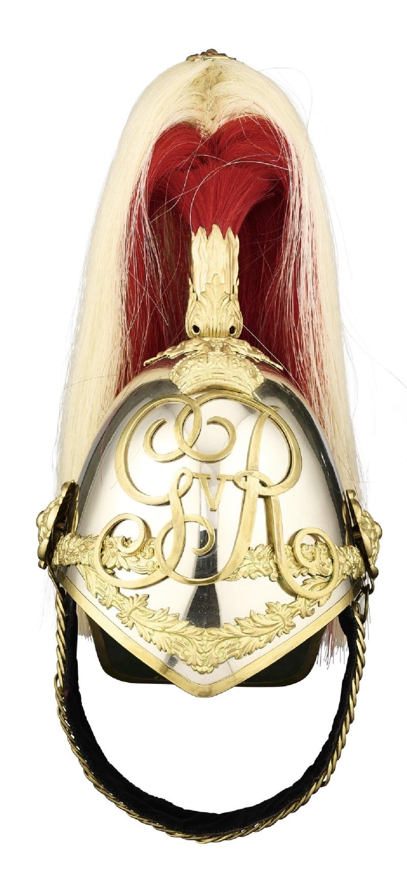 A Superb Very Rare & Near Mint Antique Officer's Albert Pattern Dragoon Helmet of the Derbyshire Yeomanry Cavalry 1910. One Of the Most Beautiful British Dress Helmets Ever Made