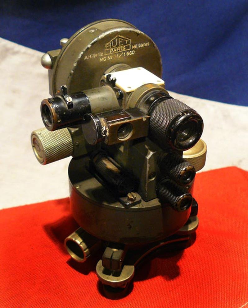 A Most Scarce French WW1 Military Theodolite Manufactured by M G Huet of Paris. 61/1660 Artillerie Milliemes