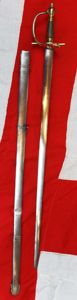 A Superb, Original, 1796 Heavy Cavalry Officer's Sword, Napoleonic Wars and Waterloo Period, With Broadsword Double Edged Blade, All Steel Combat Scabbard Used by an Officer of the Union & Household Brigade at Quatre Bras & Waterloo