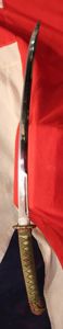 A Superb Nagamaki Naoshi 'Uno Kubi Zukuri' Bladed 500 Year Old Koto Era Samurai Sword Signed Kanesada Saku of Seki Dated 1521, Last Used and Surrendered In 1945