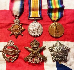 Trio of WW1 Service Medals of Sapper Mumby Royal Engineers. He Was Attached to Machine Gun Regiments, And We Also Have His Badges as Well. All Offered For Sale Seperately