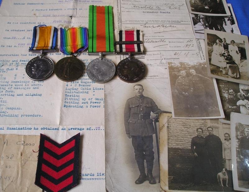 WW1 PAIR, WW2 DEFENCE & SPECIAL CONSTABULARY MEDALS, HOUSEHOLD BATTALION, WOUNDED 1917 FROM FEATHERSTONE — image 2