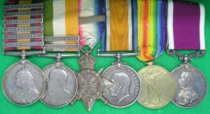 BOER WAR & WW1 OFFICERS LONG SERVICE GROUP WITH 6 BAR QSA, O BTY ROYAL HORSE ARTILLERY