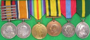BOER WAR & WW1 TFWM GROUP WITH ISM & TFEM, HAMPSHIRE REGT & ROYAL ENGINEERS