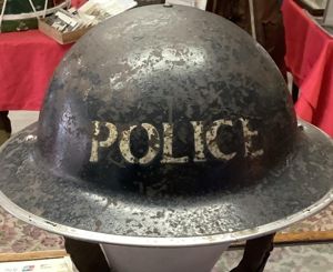 WWII 1939 DATED POLICE HELMET