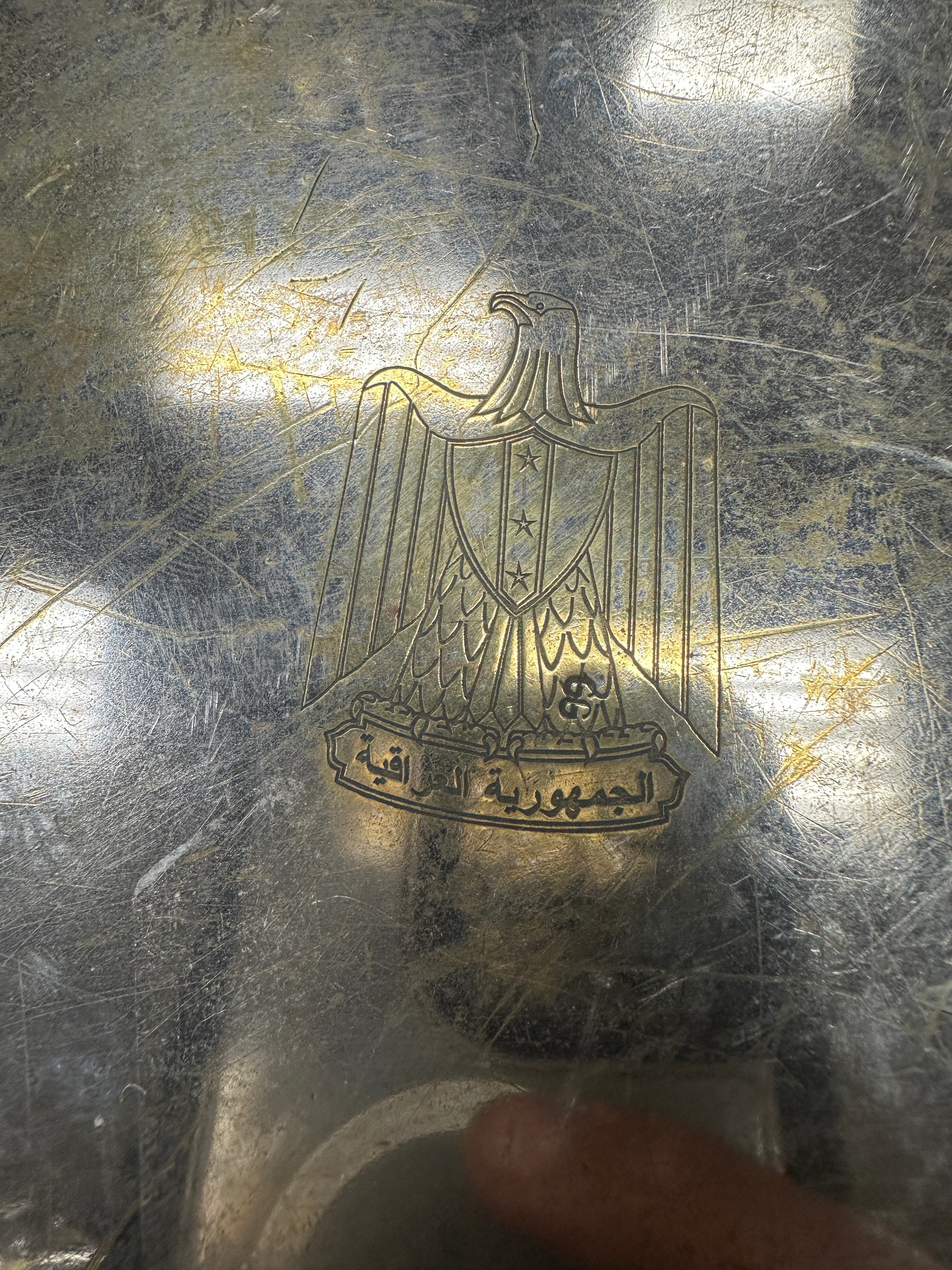 SADDAM HUSSEINS PALACE CRISTOFLE SILVER PLATTER — image 4
