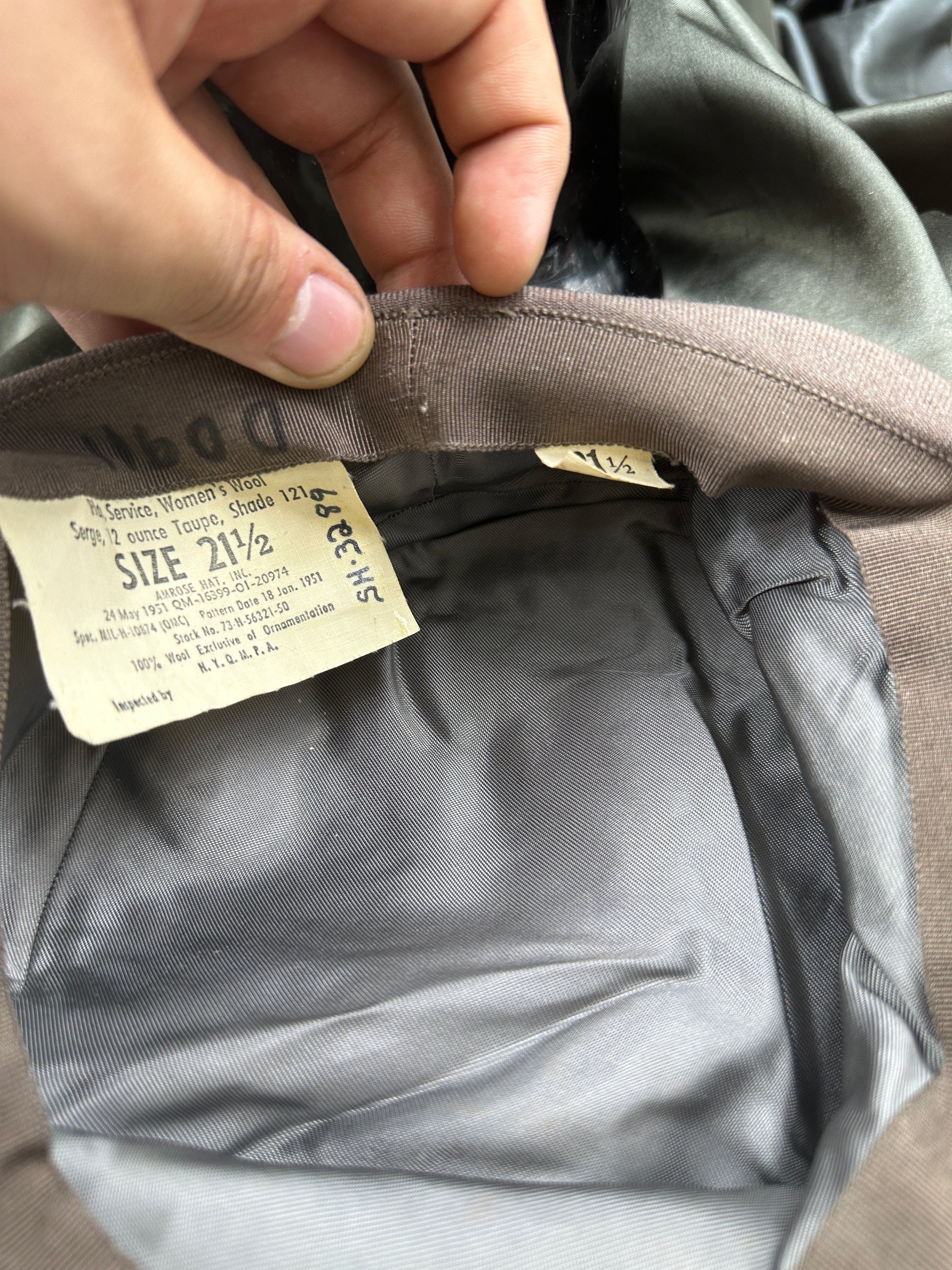 KOREAN WAR ERA WAC VISOR CAP 21 1/2 — image 9
