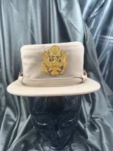 WWII ERA WAAC OFFICER SUMMER VISOR CAP 22