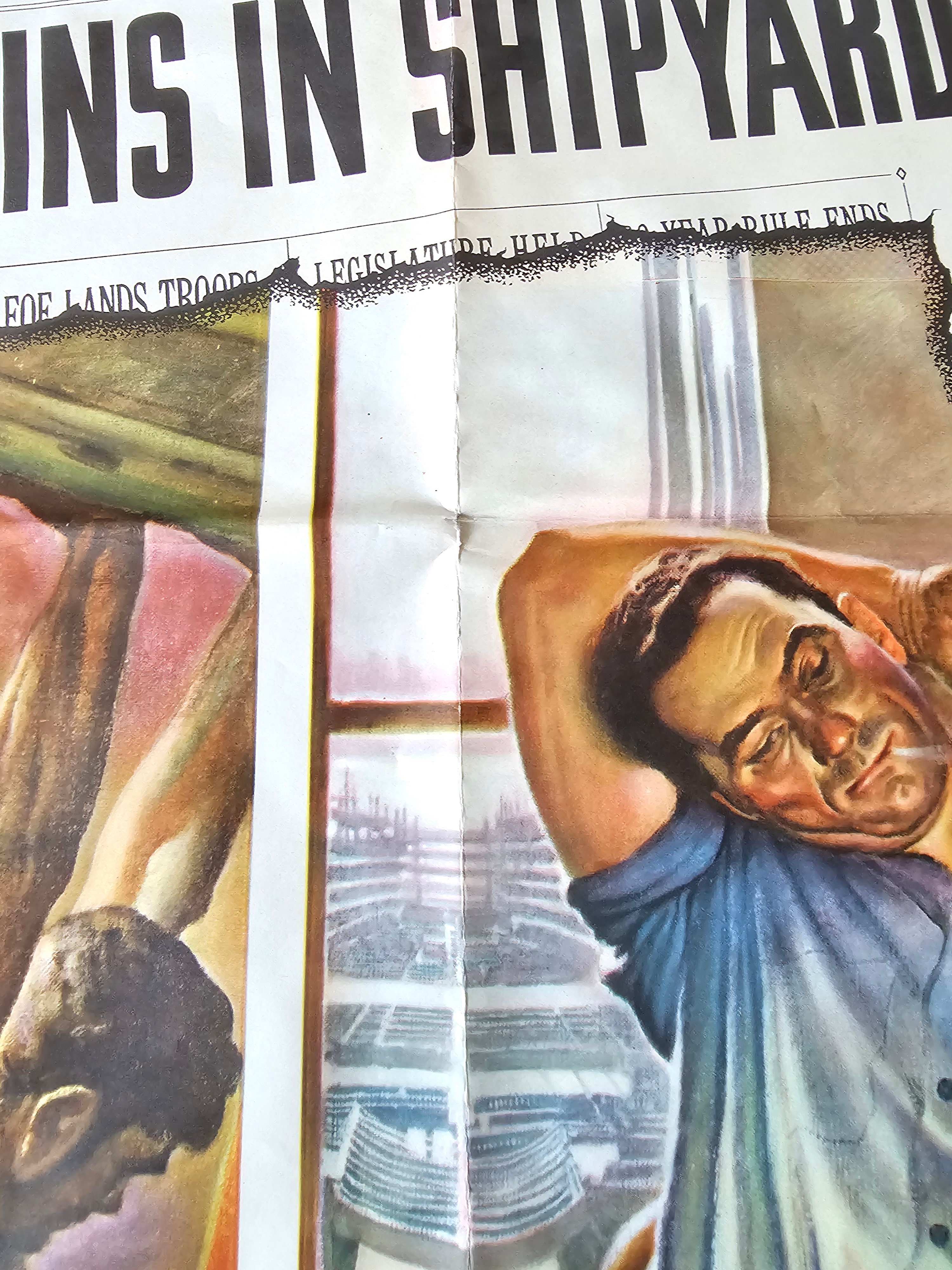 WWII US NAVY SHIPYARD PROPAGANDA POSTER 30X40 — image 5