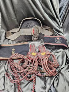 1800'S IMPERIAL NAVY HIGH RANKING OFFICER BICORN, SHOULDER BOARDS & BRASSARDS