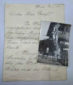 Handwritten Letter From Paula Hitler to Ulrich Graf With Photo