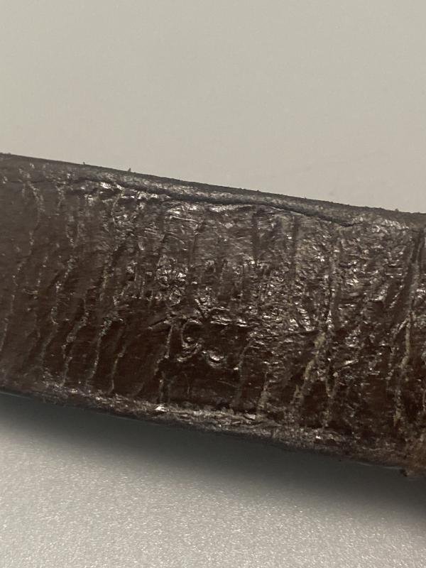 Brown Leather Political D Ring Dated 1937 — image 2