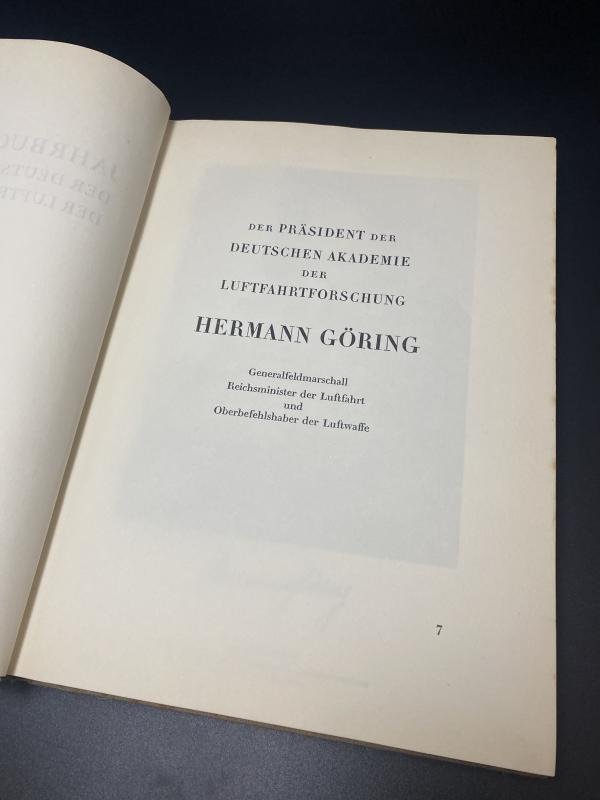 Luftwaffe Yearbook For the German Academy of Aviation Research 1938/1939