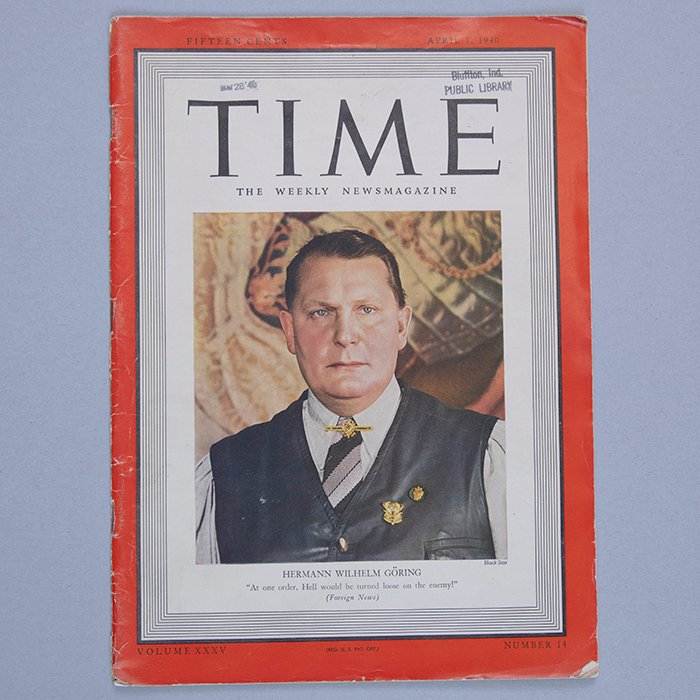 MLI4 Time Magazine for April 1, 1940 featuring Hermann Göring on the cover