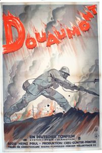 Large advertising poster for the 1931 Deutscher Tonfilm 'Douaumont'