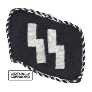 HUP10 Pre war uniform removed unit collar patch for an LSSAH EM