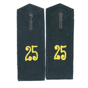 TGA14 Matched pair of pre war Feldbluse shoulder straps for a Heer EM in Nachrichten-Abteilung 25