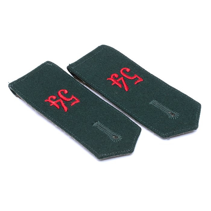TGA4 Matched pair of pre war Feldbluse shoulder straps for a Heer EM in Artillerie-Regiment 54 — image 3
