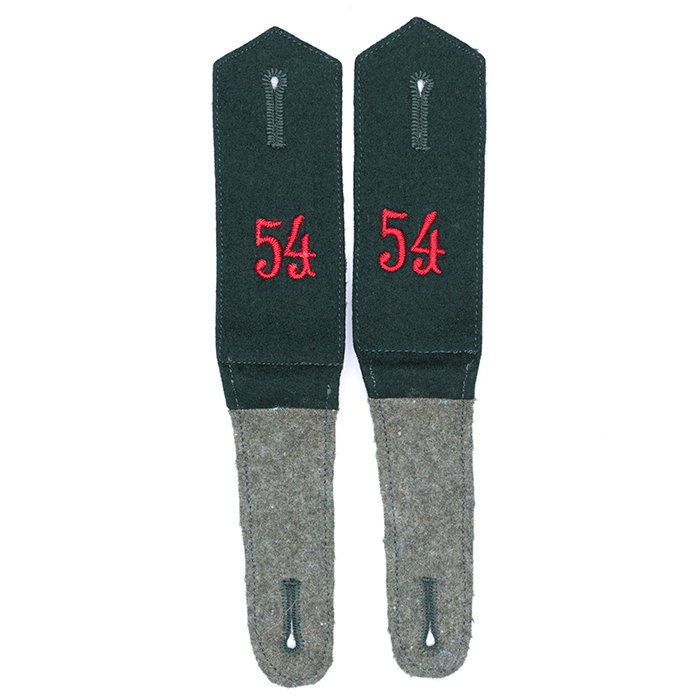 TGA4 Matched pair of pre war Feldbluse shoulder straps for a Heer EM in Artillerie-Regiment 54 — image 4