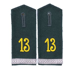 TGA15 Matched pair of pre war Feldbluse shoulder straps for a Heer Unteroffizieranwärter in Kavallerie-Regiment 13