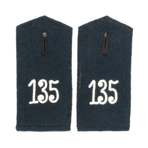 GAA34 Matched pair of prewar Feldbluse style slip on shoulder straps for a Heer Infanterie EM
