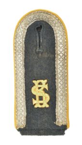 BBA15 Single slip on shoulder strap for Heer Kavallerie Unteroffizier with Weimar era device for Kavallerieschule