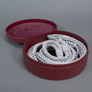 HES217 Cased Heer adjutant officer's aiguillette, with thick style visored cap chincord and collar liner