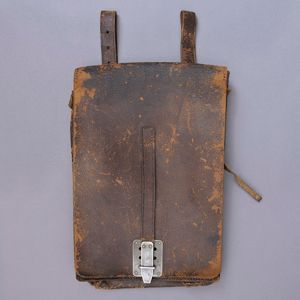 MLI2 Luftwaffe marked pre war brown leather map case with U.S. soldier history