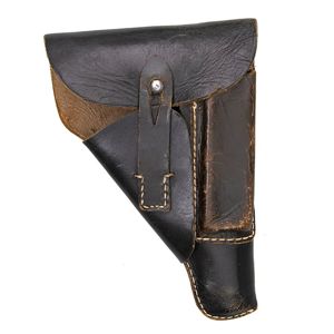 PDU68 Black leather holster for a small framed automatic pistol