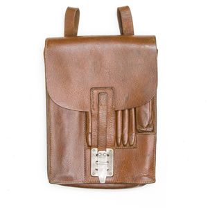 FCA4 Field used brown leather map case