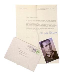 SAF33 Letter and photo from Heer Ritterkreuzträger Rothhaar to a German collector