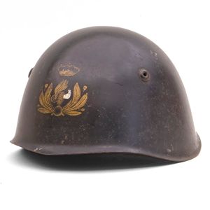BCH115 Italian M33 helmet for the railroad branch of the MVSN
