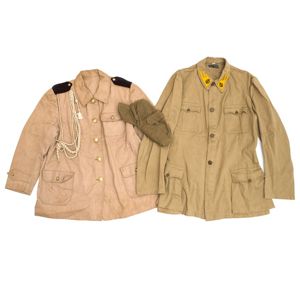 PSU6 Set of Italian RSI artillery service blouse, tropical coat and M42 summer cap
