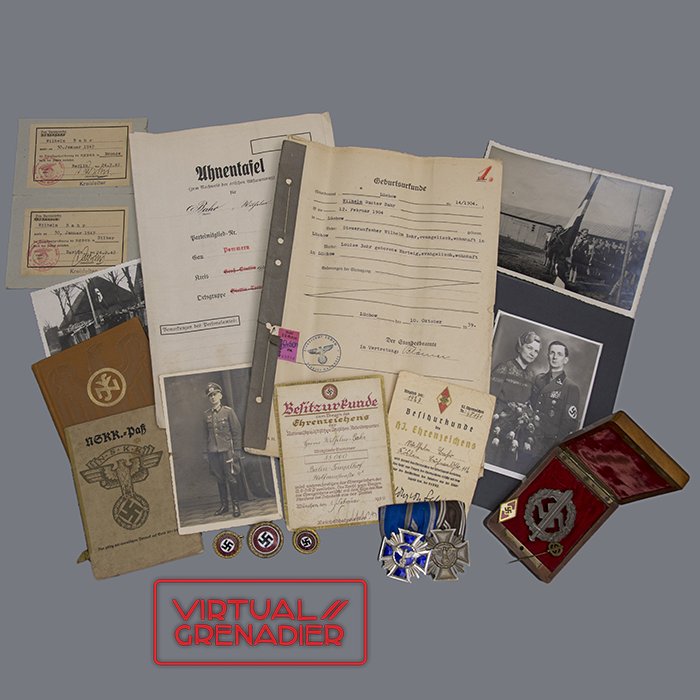 TIP25 Awards, Badges and Membership Documents pertaining to an NSKK-Hauptsturmführer and recipient of the Golden NSDAP Honor Badge — image 2
