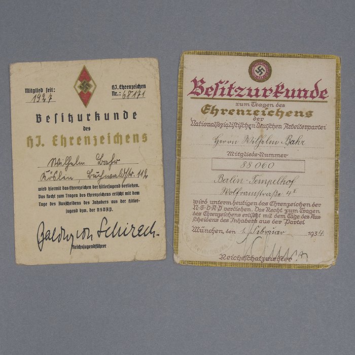 TIP25 Awards, Badges and Membership Documents pertaining to an NSKK-Hauptsturmführer and recipient of the Golden NSDAP Honor Badge — image 21
