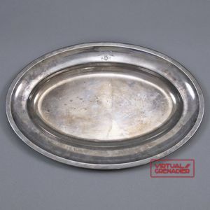 HUP29 Large oval formal serving tray from Adolf Hitler's personal silver service