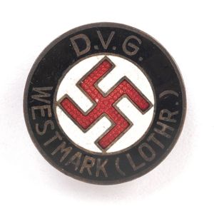 ACZ141 Enameled DVG (Deutscher Volksgenossen Bund) lapel pin