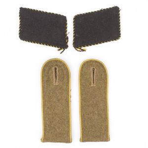 SPA61 Set of uniform removed SA collar patches and shoulder straps