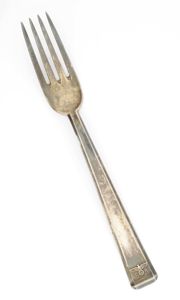FSA04 Silver Deutsche Reichsbahn dinner fork believed from the Dining Car of the Führersonderzug